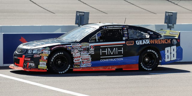 Bridget Burgess, driver of the #88 HMH Construction Chevrolet, lines up before the ARCA Menards Series General Tire 150 on March 11, 2022, at Phoenix Raceway in Avondale, Arizona.