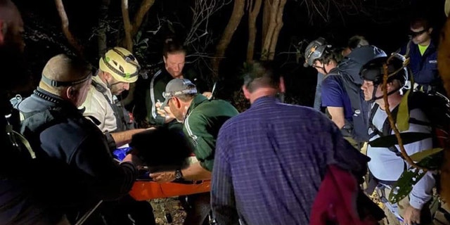 Burke County flight nurses determined that the hiker did not need the whole blood while being carried off the mountain, officials said.