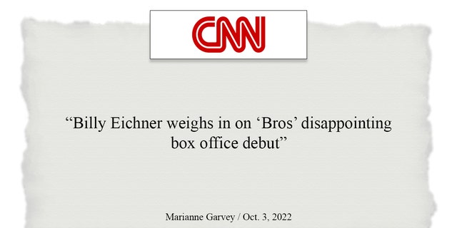 CNN headline on Billy Eichner reaction to 'Bros' box-office failure. The actor slammed "straight people" and "homophobic weirdos" for the movie's box office bomb. 