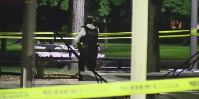 The death of a 13-year-old boy found with a gunshot wound on a bench at Lerner Park Friday night is being investigated as a homicide, police said.