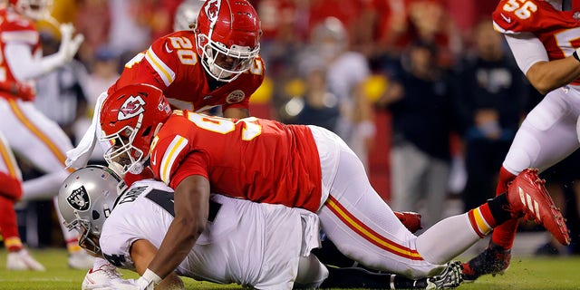 Chris Jones was called for a penalty for roughing the passer.