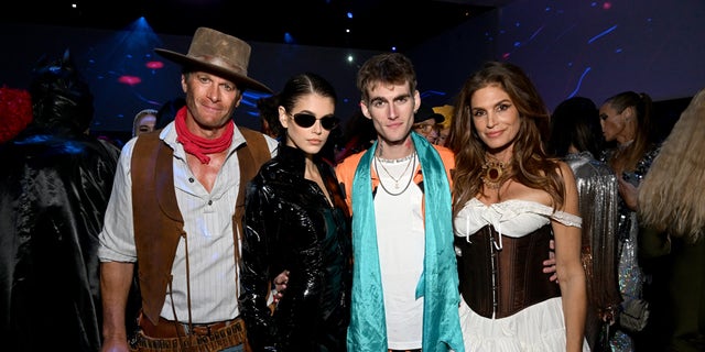 Rande Gerber, Kaia Jordan Gerber, Presley Walker Gerber and Cindy Crawford played hosts with the mosts at their annual Halloween party in Beverly Hills.