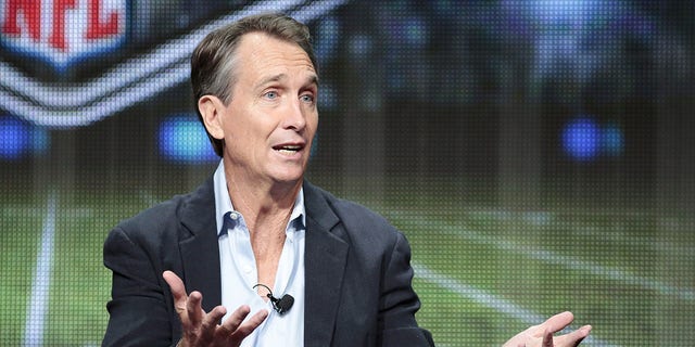 Sports analyst Cris Collinsworth participates in the NBCUniversal "Sunday Night Football" panel at the Television Critics Association (TCA) Summer 2015 Press Tour in Beverly Hills, California August 13, 2015.  