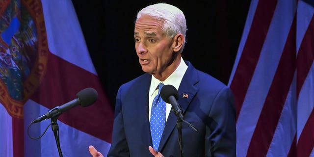Democratic gubernatorial candidate Charlie Crist during the Florida debate in Fort Pierce, Florida, on Monday, Oct. 24, 2022.