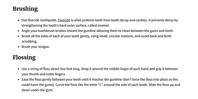 The Department of Homeland Security is educating its employees on how to brush their teeth and floss.
