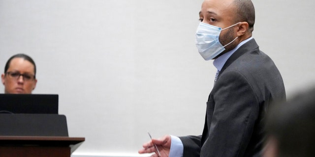 Darrell Brooks apologizes for his behavior last week in court as he appears in a Waukesha County Circuit Court during his trial in Waukesha, Wis., on Monday, Oct. 10, 2022.
