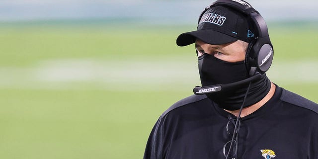 Jaguars head coach Doug Marrone during the Miami Dolphins game at TIAA Bank Field on Sept. 24, 2020, in Jacksonville, Florida.