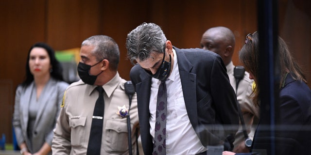 Eric Weinberg is taken into custody at his arraignment on October 25, 2022 in Superior Court in Los Angeles, California.