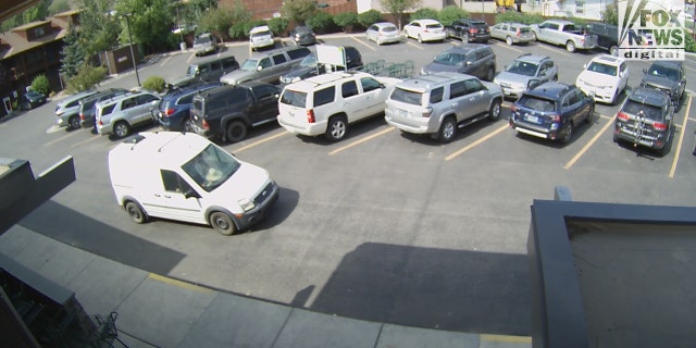 Gabby Petito's van seen leaving the Jackson, Wyoming, Whole Foods on Aug. 27, 2021.