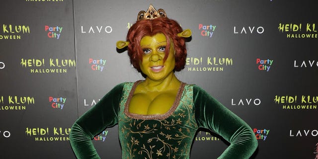 Heidi Klum as Fiona from "Shrek."