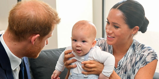 Prince Harry with Meghan Markle and son Archie