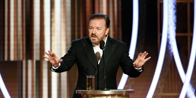 Ricky Gervais hosting the Golden Globes. 