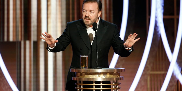 Ricky Gervais hosting the Golden Globes. 