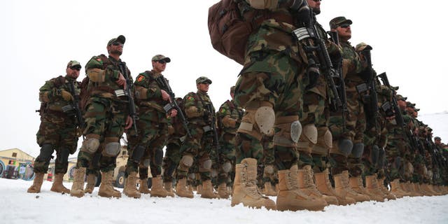 New Afghan commandos take part in their graduation ceremony in Kabul, Afghanistan, on Jan. 13, 2020.