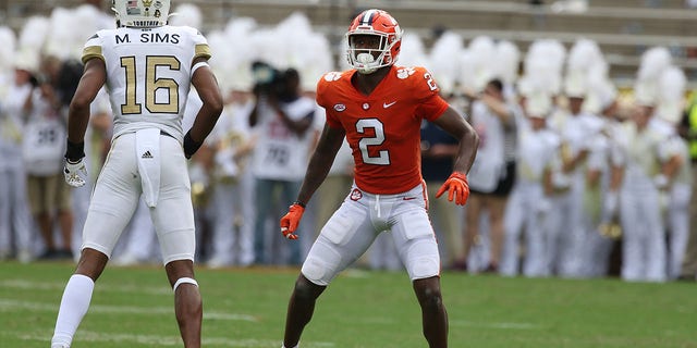 Fred Davis II (2) of Clemson is shown during a game against Georgia State on Sept. 18, 2021, at Clemson Memorial Stadium in Clemson, South Carolina.