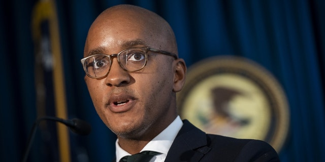 Damian Williams, U.S. attorney for the Southern District of New York, speaks during a news conference in New York, U.S., on Wednesday, April 27, 2022.