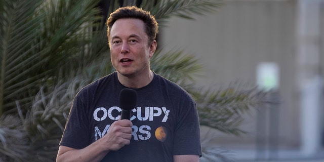 SpaceX founder Elon Musk speaks during a T-Mobile and SpaceX joint event on August 25, 2022 in Boca Chica Beach, Texas. 