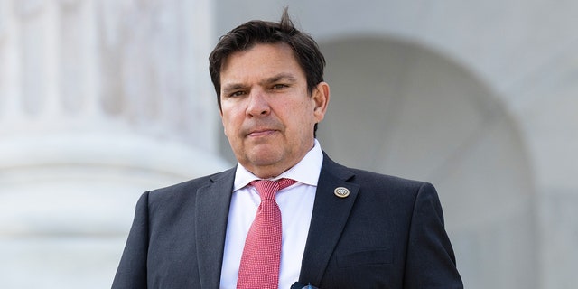 Rep. Vicente González, D-Texas, walks down the House steps after a vote in the Capitol on Thursday, Sept. 15, 2022.