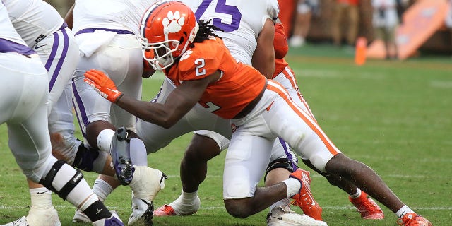 Clemson's Fred Davis II (2) is shown during the game against Furman on Sept. 10, 2022, at Clemson Memorial Stadium in Clemson, South Carolina.