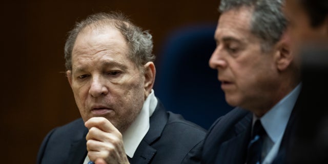 Harvey Weinstein with his lawyer in Los Angeles. 