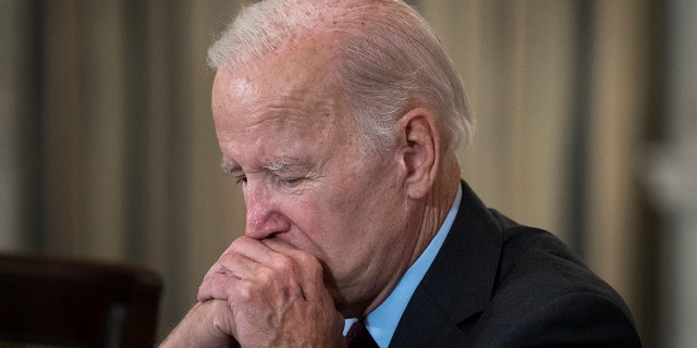 U.S. President Joe Biden in the State Dining Room of the White House October 4, 2022 in Washington, DC.