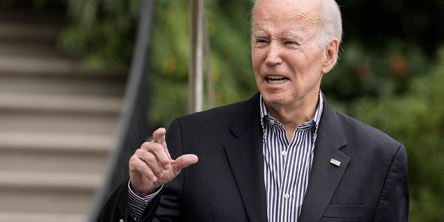 President Biden on the South Lawn of the White House in Washington, DC, October 5, 2022 