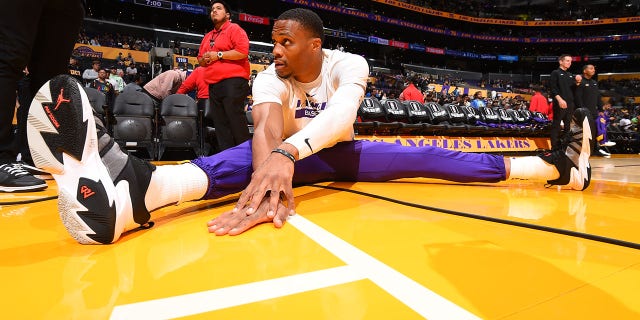 Lakers to bring Russell Westbrook off bench in final preseason game: report 4 Russell Westbrook, #0 of the Los Angeles Lakers, warms up before the game against the Minnesota Timberwolves on Oct. 12, 2022 at Crypto.com Arena in Los Angeles.