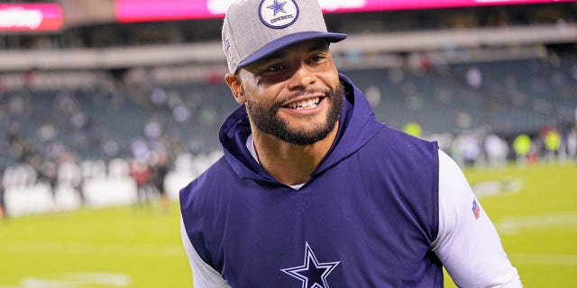 Dallas Cowboys quarterback Dak Prescott on Oct. 16, 2022, at Lincoln Financial Field in Philadelphia.