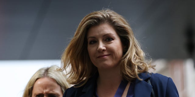 Penny Mordaunt, leader of the House of Commons, is seen at BBC Broadcasting House for an interview on "Sunday with Laura Kuenssberg" on Oct. 23, 2022, in London. (Hollie Adams/Getty Images)