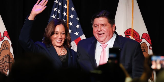 The law, which Democrat Gov.  JB Pritzker of Illinois, right, signed last year, includes numerous provisions that proponents say will improve public safety in the state and make that criminal justice system more equitable.