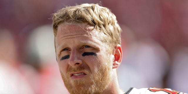 Cole Beasley #15 of the Tampa Bay Buccaneers looks on prior to the game against the Green Bay Packers at Raymond James Stadium on Sept. 25, 2022 in Tampa, Florida. 