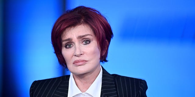 Sharon Osbourne says seeing her husband deal with his diagnosis brings her to tears.