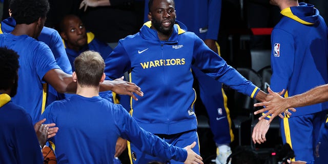 Draymond Green of the Golden State Warriors takes the court prior to a game against the Washington Wizards at Saitama Super Arena Oct. 2, 2022, in Saitama, Japan.  