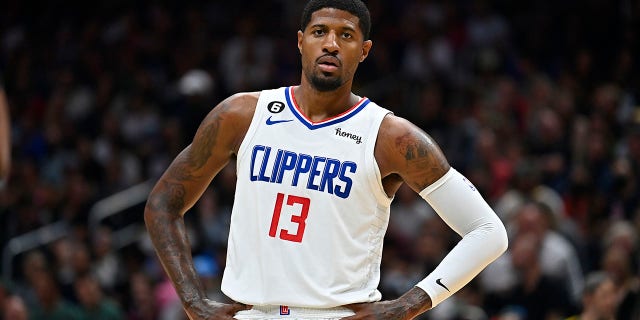Clippers’ Kawhi Leonard makes return after missing entire 2021-2022 NBA season with injury 3 Paul George of the Los Angeles Clippers looks on during the first half of a preseason game against the Portland Trail Blazers at Climate Pledge Arena Oct. 3, 2022 in Seattle. The Clippers won 102-97.