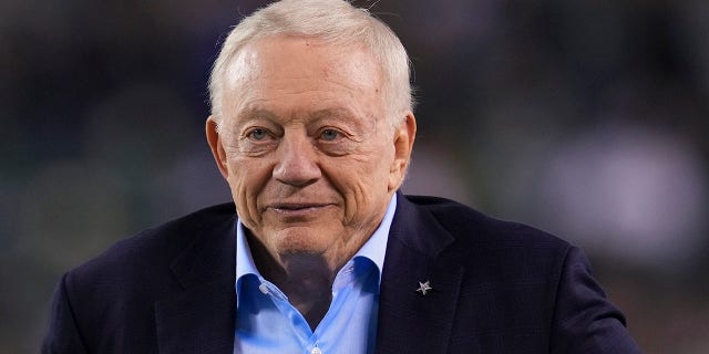 Owner Jerry Jones of the Dallas Cowboys before a game against the Philadelphia Eagles at Lincoln Financial Field on October 16, 2022 in Philadelphia. 