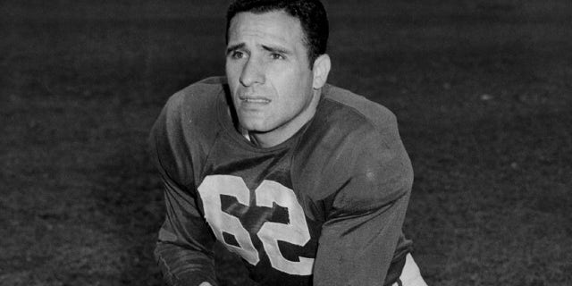 Charley Trippi #62 of the Chicago Cardinals, circa 1953 in Chicago, Illinois.  Trippi played for the Cardinals from 1947 to 1955.