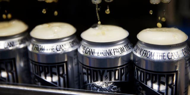 Cans of Heady Topper are filled at The Alchemist brewery in Waterbury, Vermont, on Jan. 21, 2015. The beer inspired a cult phenomenon that elevated the global profile of Vermont-brewed beer.