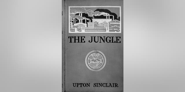 Title page for Upton Sinclair's "The Jungle," 1906. The book caused a sensation with its depiction of conditions in the meatpacking industry. 