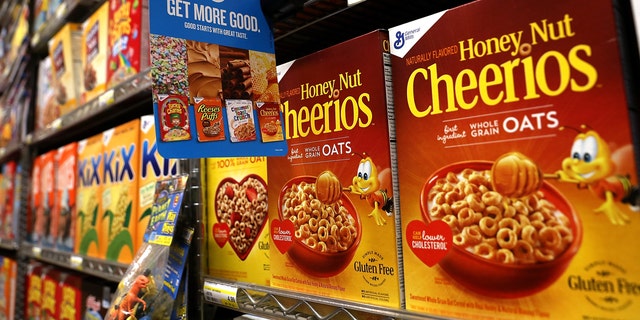 A box of General Mills Honey Nut Cheerios on display at Scotty's Market in San Rafael, California on September 20, 2017. 