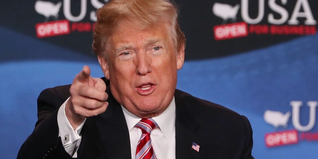 HIALEAH, FL - APRIL 16: U.S. President Donald Trump on April 16, 2018 in Hialeah, Florida.