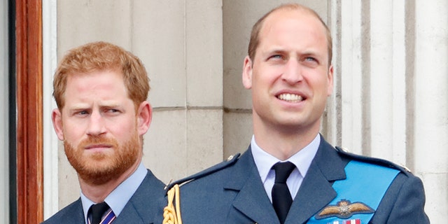 Prince William (right) is first in line to the British throne. His younger brother Prince Harry (left) is fifth.