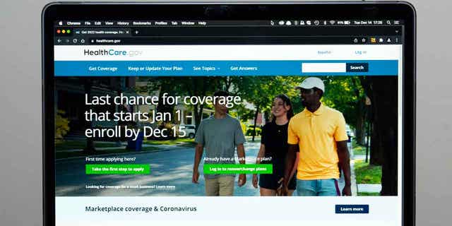 The HealthCare.gov website is seen on Dec. 14, 2021. Millions of Americans can begin selecting their health insurance plans for 2023 when the Affordable Care Act’s marketplace opens on Tuesday, Nov. 1, 2022.