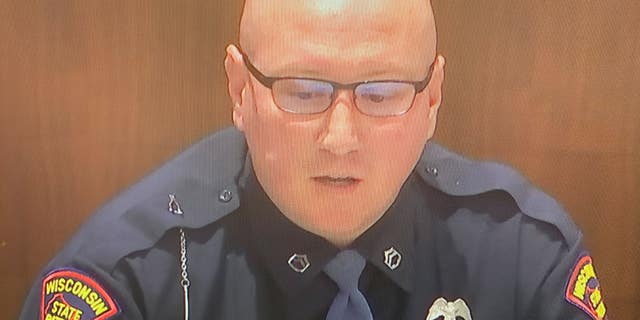 Wisconsin State Patrol inspector Ryan Schultz testifies during Darrell Brooks' murder trial.