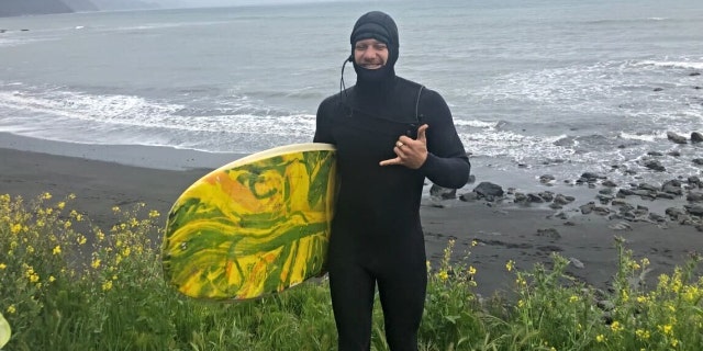 Trainor pushed past his concerns and decided to hit the waves.