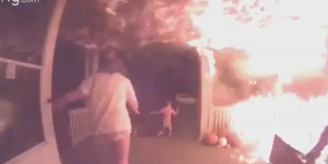 The family's Ring doorbell video depicts the Lehman children escaping their Red Oak, Iowa, home as it becomes an inferno.