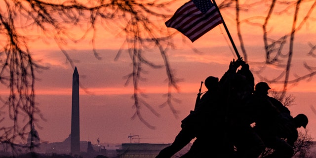 Iwo Jima Memorial in Arlington, Virginia.