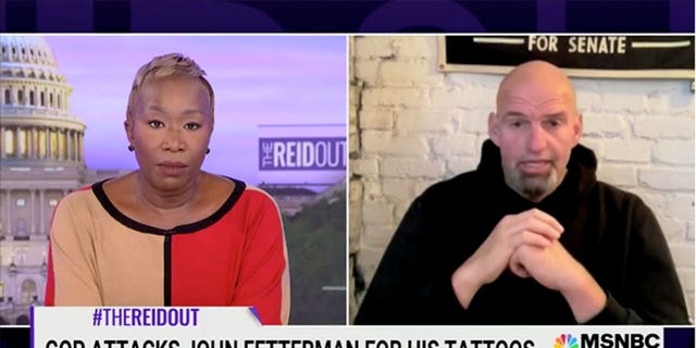 MSNBC's Joy Reid interviews John Fetterman on Tuesday. 