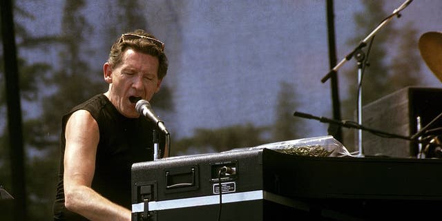 Jerry Lee Lewis performs at MJC Stadium in California on June 9, 1988.