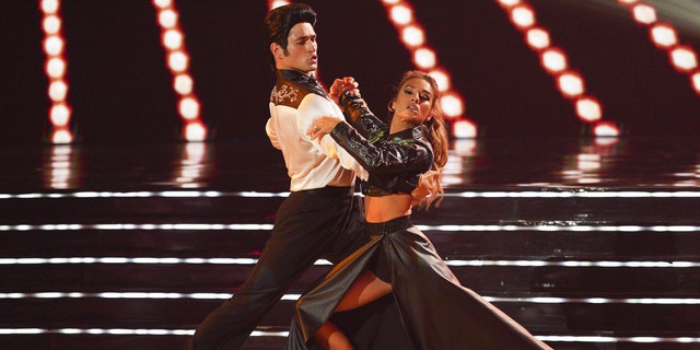 Jessie James Decker dances with Alan Bersten on "Dancing with the Stars."