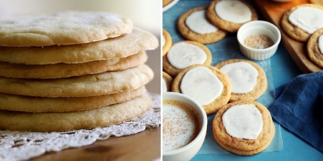 Joy the Baker's "Giant Vanilla Sugar Cookie" recipe (left) and "Taylor Swift's Chai Sugar Cookie" recipe (right) are on JoyTheBaker.com.